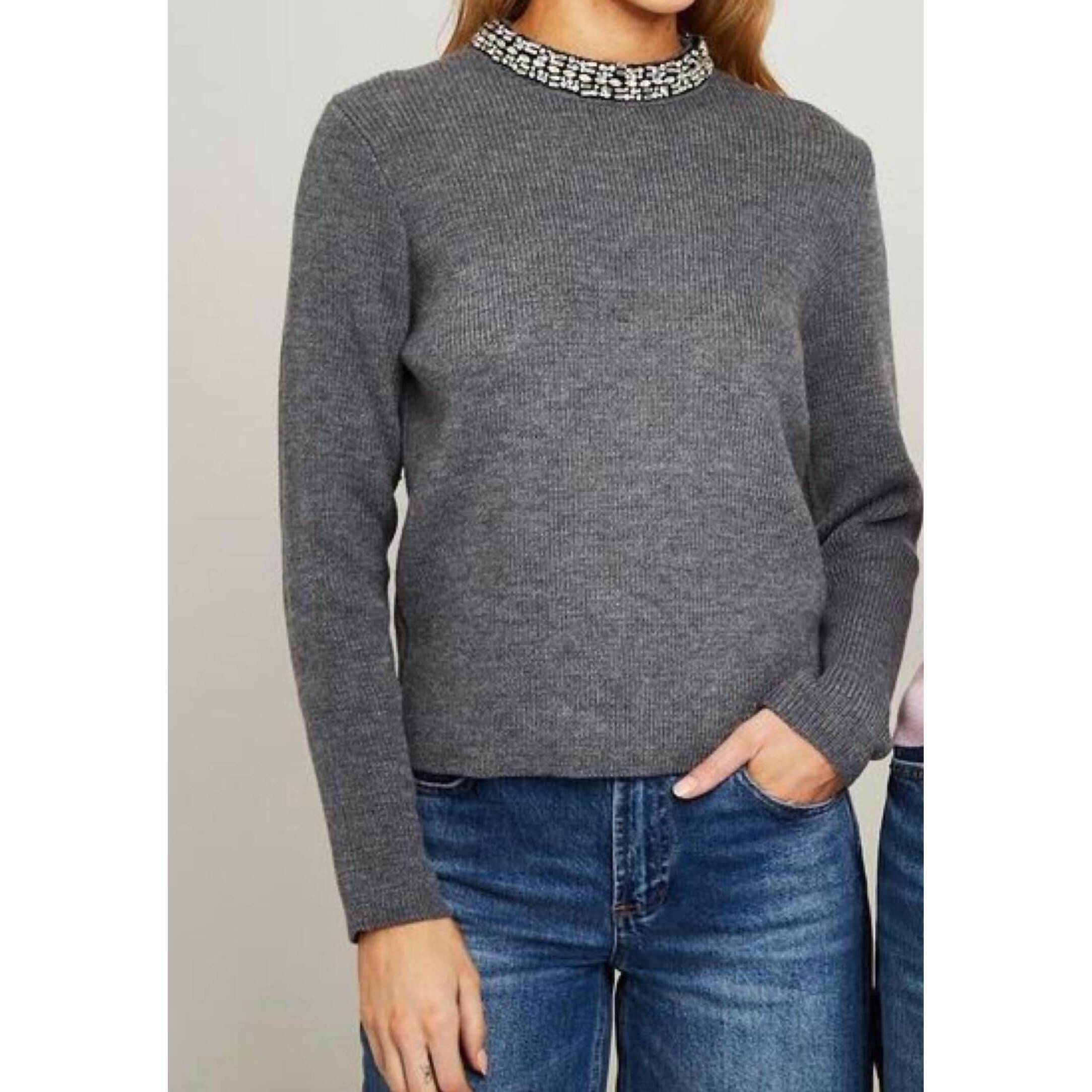New Drew Aurora Sweater In Charcoal